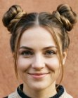 Space buns updo