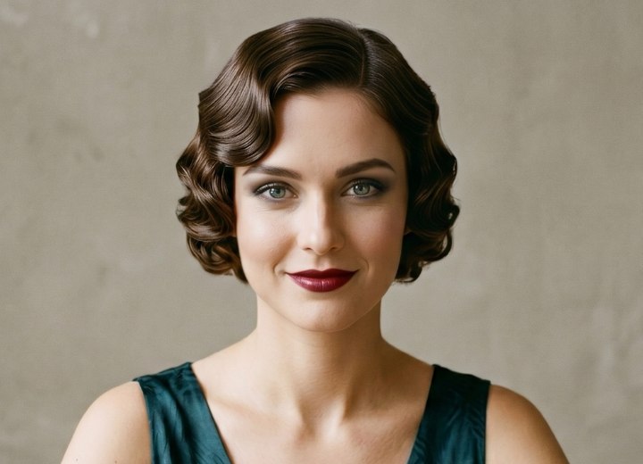 1920s bob with finger waves
