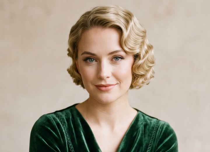 1930s hair with Marcel waves