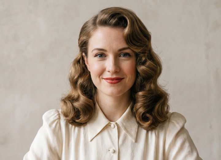 1940s hairstyle with soft waves