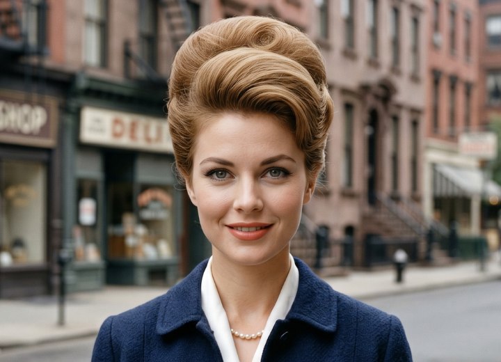 1950s beehive hairstyle