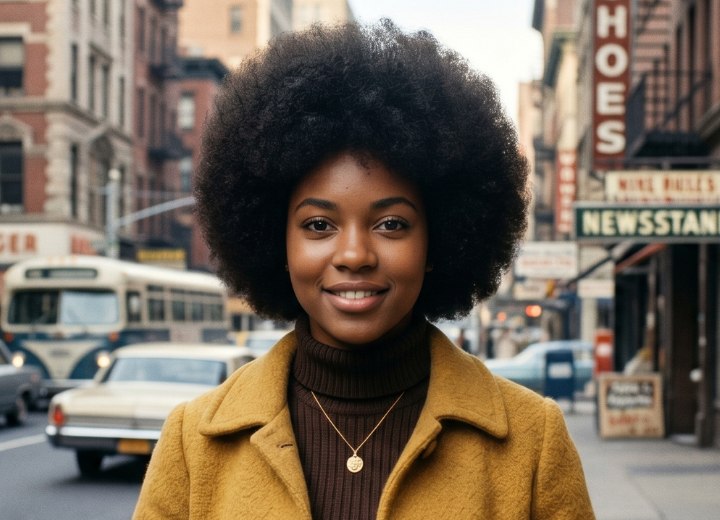 Afro hairstyle in the 1960s