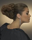 updo with curls