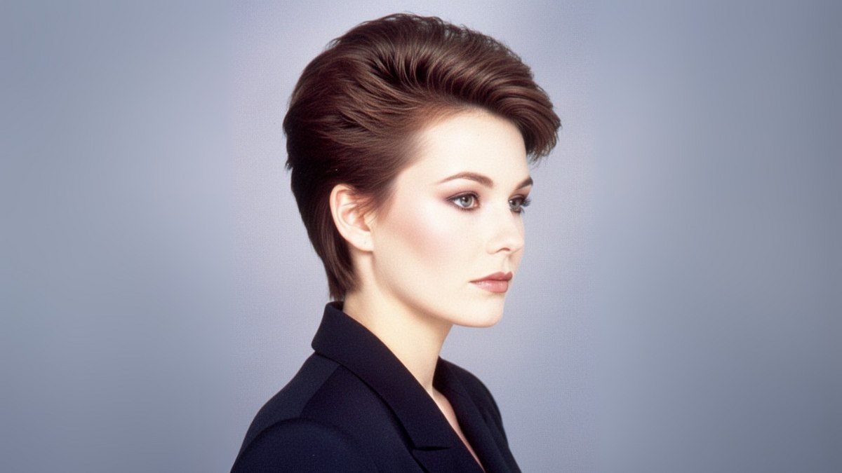 Extremely Short Eighties New Wave Hairstyle Extremely Short Eighties New Wave Hairstyle