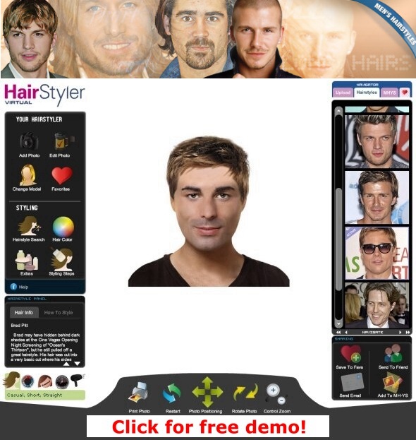 virtual hairstyler for men