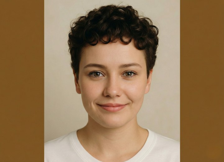 Wedding hairstyle for short curly hair