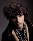 curly men's hairstyle