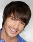 semi-long hair for men