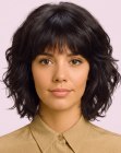 Bob with choppy layers and bangs