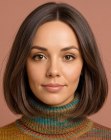 Long bob with a middle part