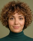 Curly bob with volume