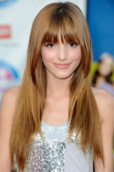 Bella Thorne Long Hair Angled Along The Sides And Cut