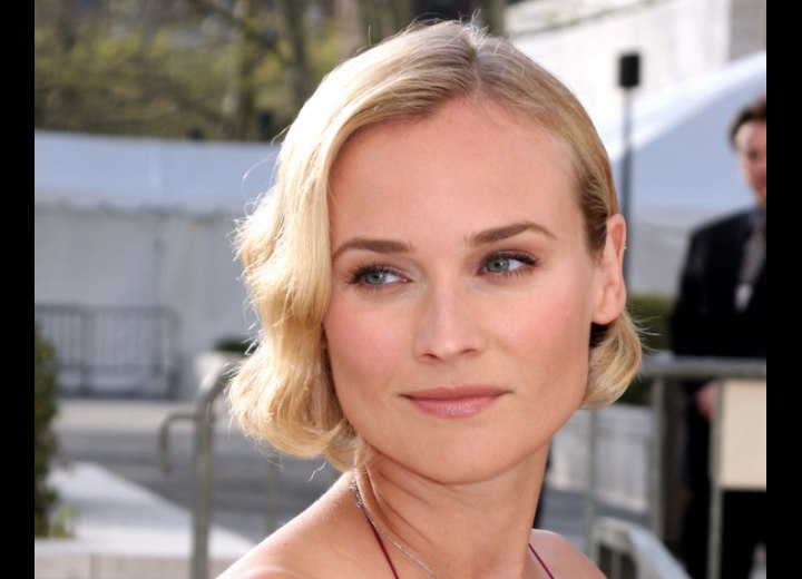 Diane Kruger | Famke Janssen | Chin-length bob with off-center part and ...