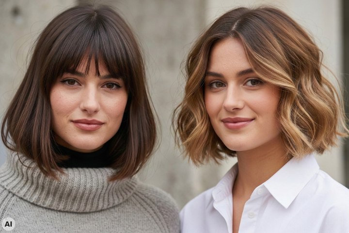 Halblange Frisuren