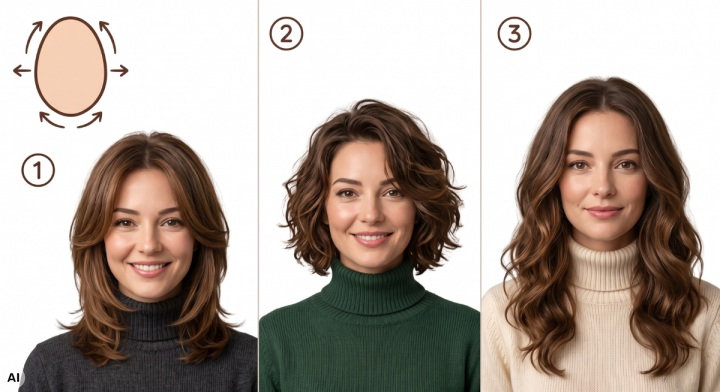 Frisuren f&uuml;r eine eif&ouml;rmige Kopfform