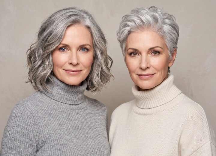 Pelo gris y pelo blanco
