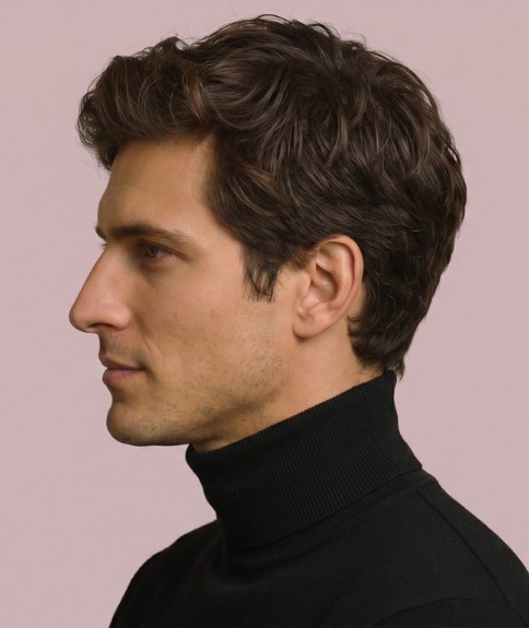 Cabello moderno para hombre con tupé - Vista lateral