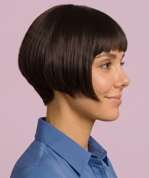 Corte de cabello bob asimétrico corto