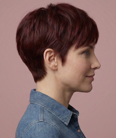 Cabello corto contemporáneo con capas