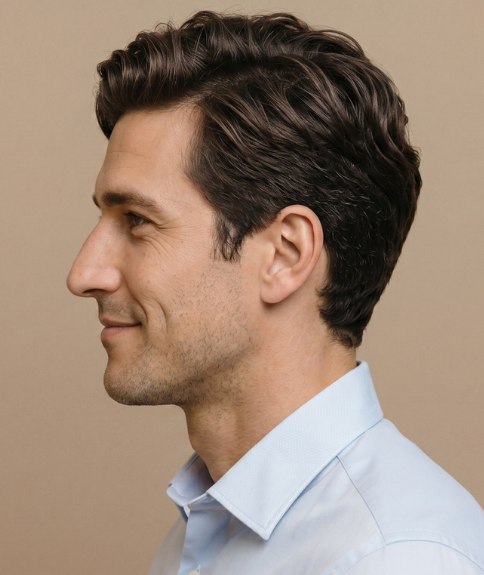 Cabello corto con tupé para chicos