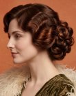 Coiffure relevée des années 1910
