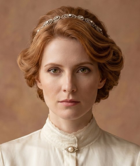 Chignon &eacute;l&eacute;gant des ann&eacute;es 1910