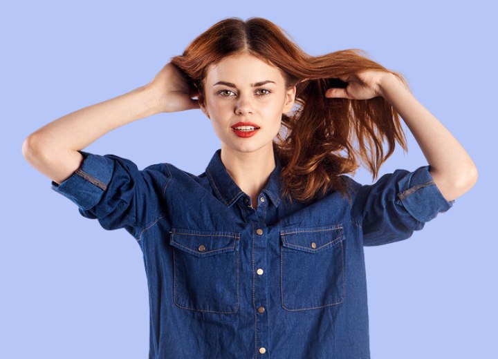 Femme aux cheveux longs détachés