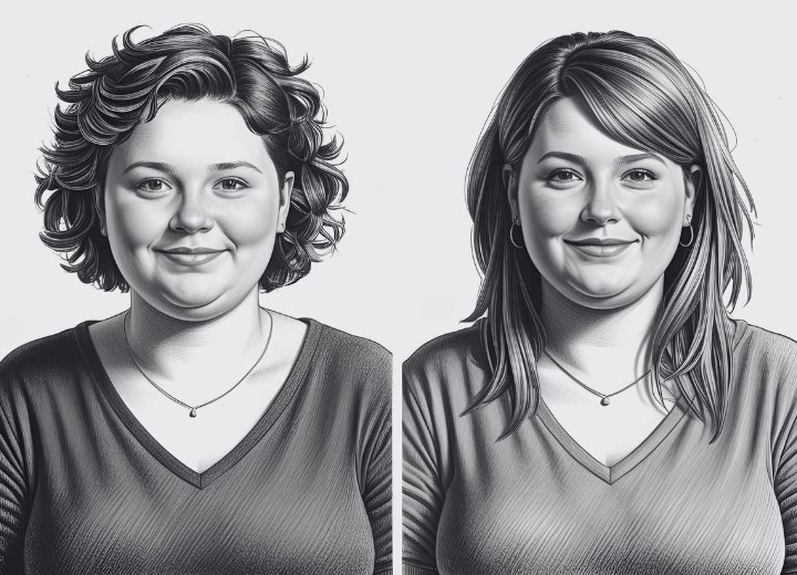 Coiffure qui fait paraître une femme en surpoids plus mince