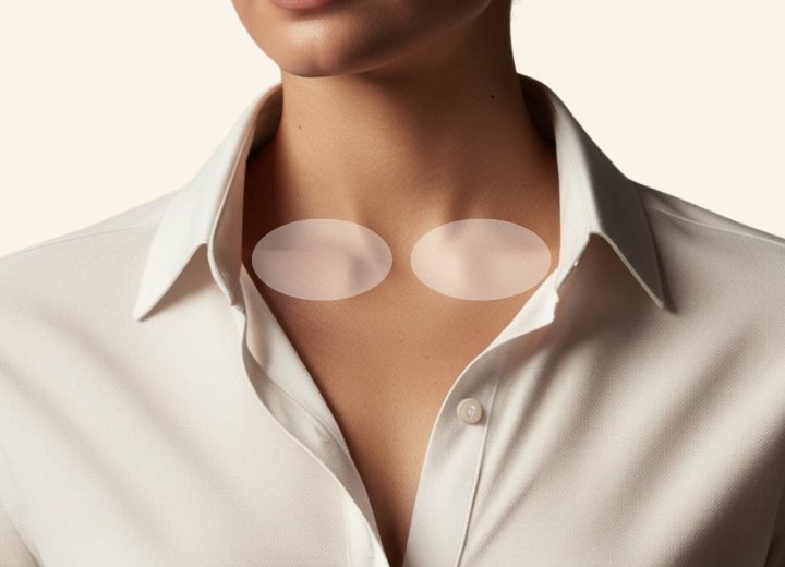 Là où se trouve la clavicule sur le corps d'une femme
