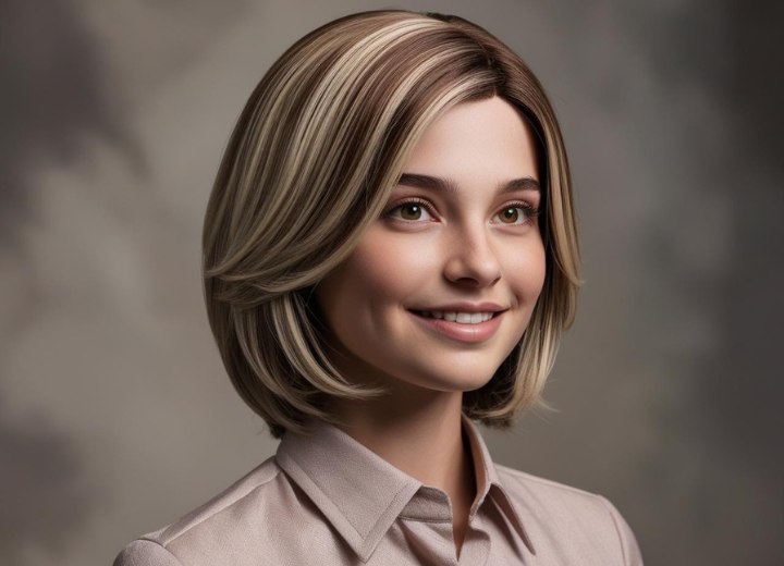 Cheveux avec mèches claires