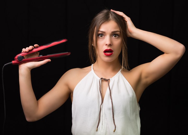Cheveux statiques lors de l'utilisation d'un fer plat