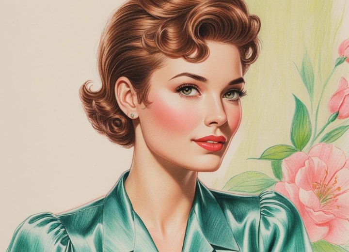 Coiffure pour un look années 50