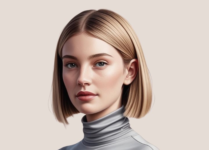 Coiffure carré pour femme au visage oval