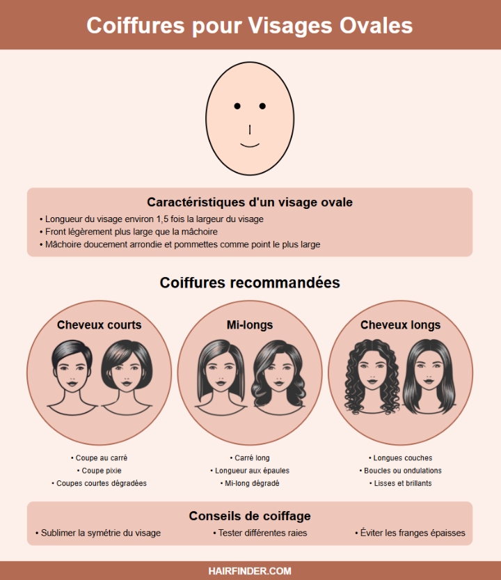 Coiffures pour visages ovales