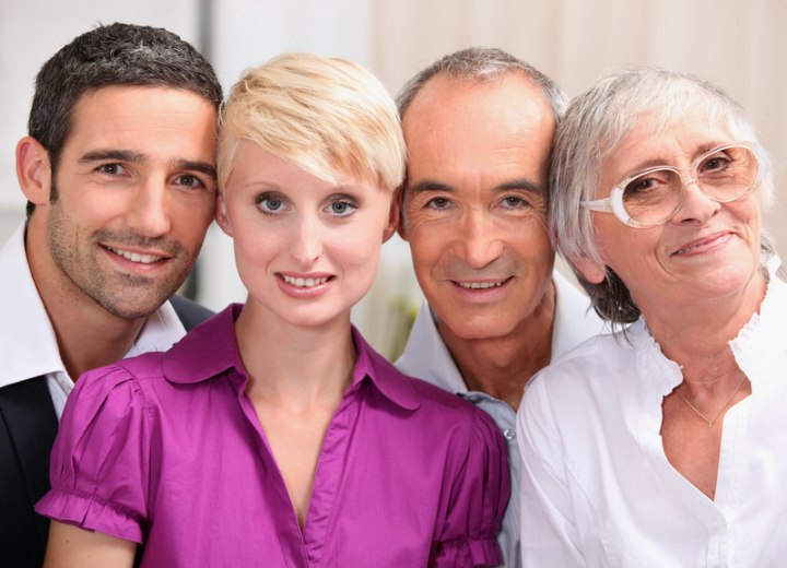 Les couleurs de cheveux et les cheveux grisonnants