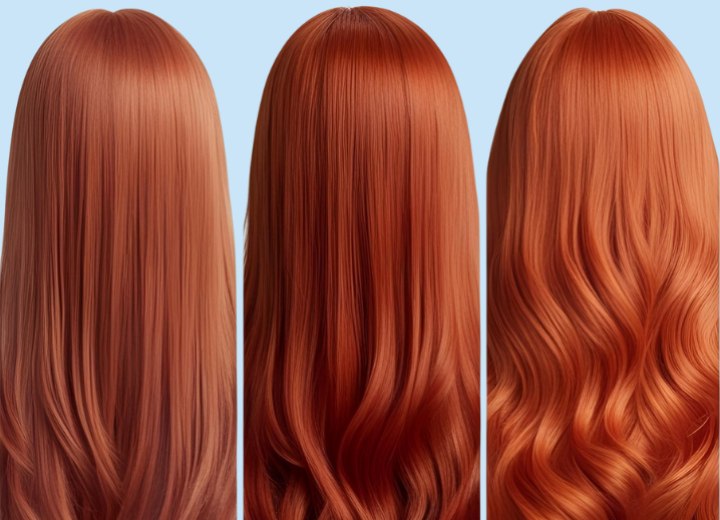 Différentes nuances de cheveux roux