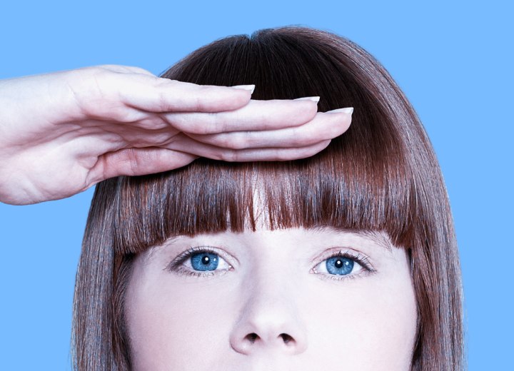 Coupe de cheveux avec une frange