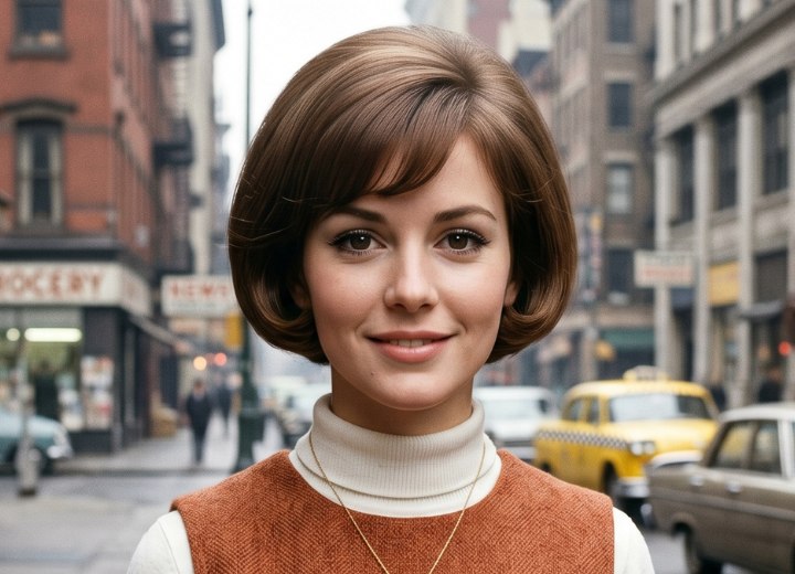 Coupe pageboy des années 1960