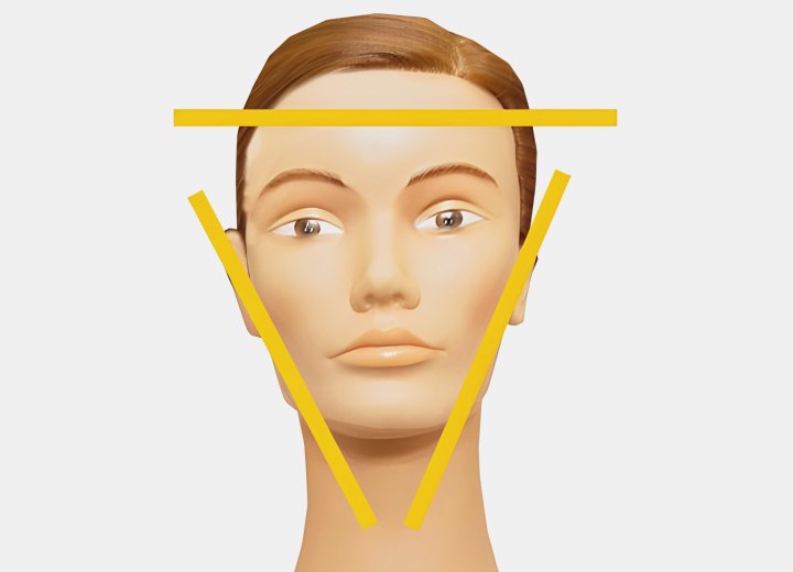 Coiffure pour un visage au triangle renversé