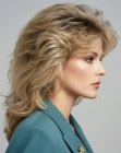 Longue coiffure des années 1980