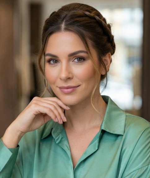 Magnifique chignon avec des tresses