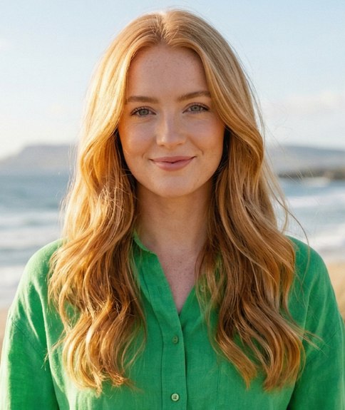 Cheveux longs blond v&eacute;nitien avec des ondulations naturelles