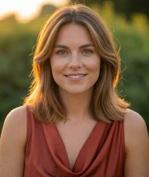 Coiffure mi-longue avec un mouvement naturel