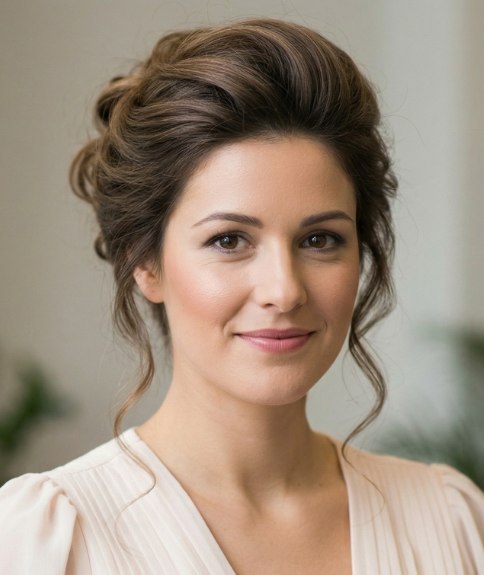 Coiffure relev&eacute;e pour une f&ecirc;te