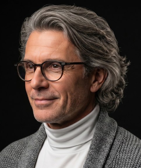 Coiffures pour hommes aux cheveux gris