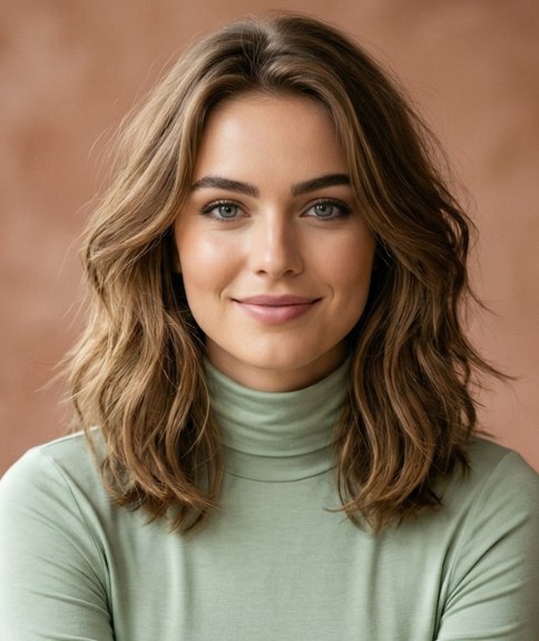 Femme avec de longs cheveux, avant sa transformation