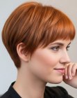 Cheveux courts lissés