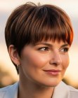 Coupe pixie brune