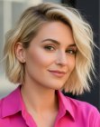Carré blond dégradé 