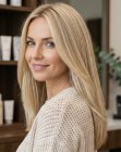 Cheveux presque jusqu’au milieu du dos